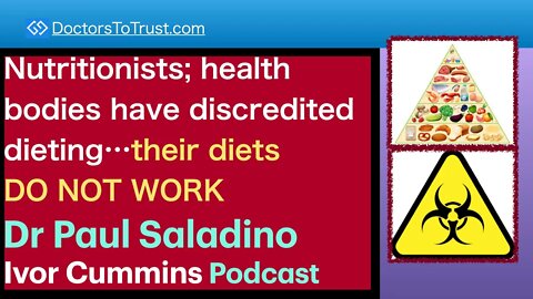 PAUL SALADINO 7 | Nutritionists; health bodies have discredited dieting…their diets DO NOT WORK