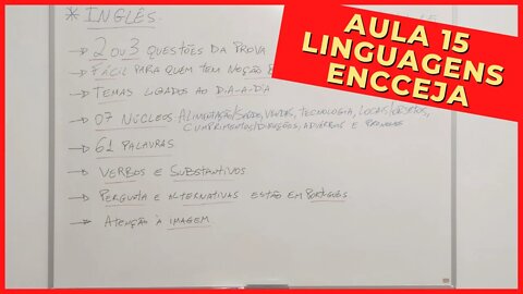 ⚠️ INGLÊS - Linguagens, Códigos e suas Tecnologias - ENCCEJA - [Ensino Médio] - Aula 15