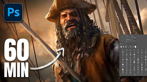 Pirate Captain - Photoshop Speedpaint Tutorial Timelapse