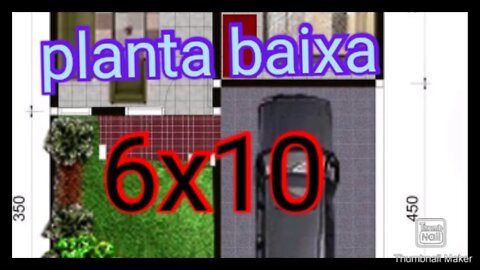 Construtor Sorocaba: Esta é à casa em 3D da planta baixa, 7 x 22 M.