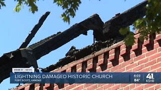 Lightning strike suspected as cause of fire at historic church