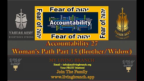 01-12-2024 Accountability Part 27 Womans Path 15 Brother and Widow