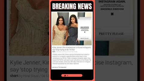 Kylie Jenner, Kim Kardashian criticise Instagram, say 'stop trying to be TikTok' #shorts #news