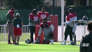 Tampa Bay Bucs practice ahead of Thanksgiving with their families