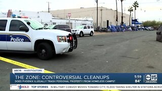 How Phoenix decides what's trash vs. property during controversial homeless camp sweeps