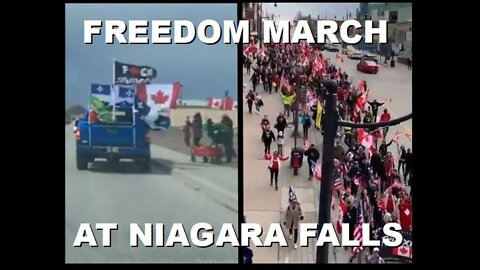 Thousands March for Freedom across Clifton Hill in Niagara Falls | April 17th 2022