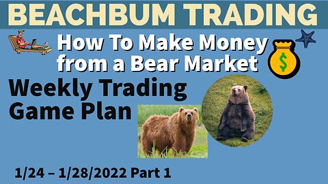 How To [Make Money] �� from a Bear Market | [Weekly Trading Game Plan] for 1/24 – 1/28/2022 | Part 1