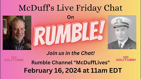 McDuff'sFriday Live Chat, February 16, 2024