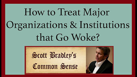How to Treat Major Organizations and Institutions that Go Woke?