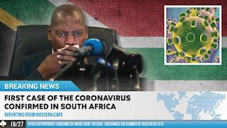 South Africa - Cape Town -First confirmed coronavirus case for Western Cape (Video) (JU5)