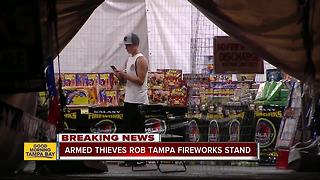 Armed men wearing masks rob Tampa fireworks stand
