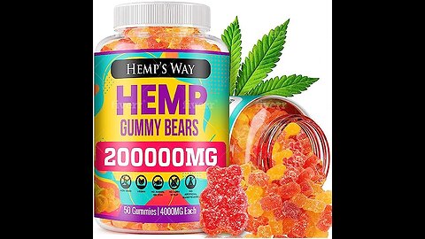 Hemp Gummies 250,000mg - Delta Natural Vegan Organic Gummy Bear Edibles The Naked Be Hemp Natur...