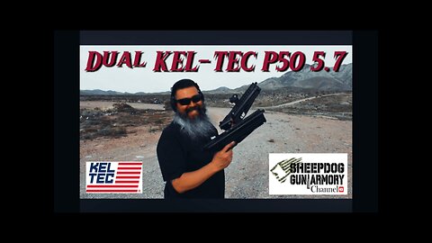 Dual Kel-Tec P50 5.7x28 shooting action