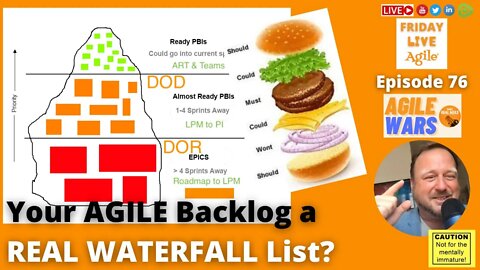 Is Your AGILE Backlog just a WATERFALL linear LIST? 🔴 Friday Live Agile #76