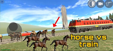 Indian bike drive 3d game || horse vs train