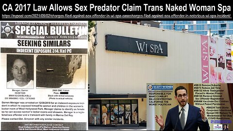 CA 2017 FEHA Law Allows Naked Sex Predator Claim Trans YMCA Woman WiSpa