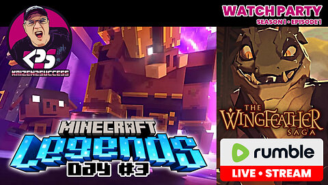 🔴🟡🟢 Minecraft Legends - Live Stream Review - Day 3 The Wingfeather Saga S1E1 | Watch Party