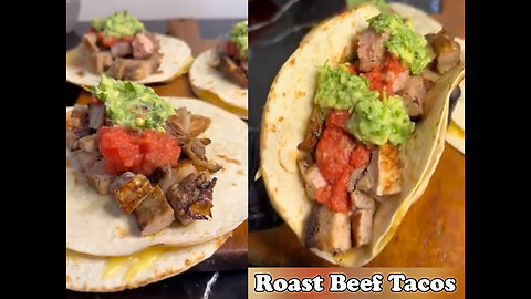 Roast Beef Tacos 🌮 cocking food videos