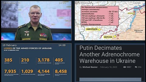 19.02.23 ⚡Russian Defence Ministry report on the progress of the deNAZIfication of Ukraine