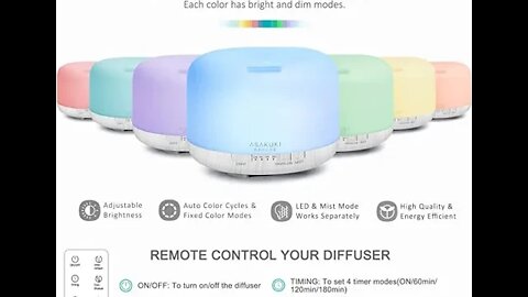 Essential Oil Diffuser with Remote Control #shorts