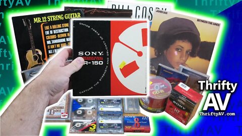 Media Thrift Haul | Open Reel Tape, Blank Cassettes, CDs, Video8, & Pre-recorded Vinyl & CDs.