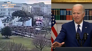 2021 video of Biden's dystopian inauguration behind the fence showing more media present then people...