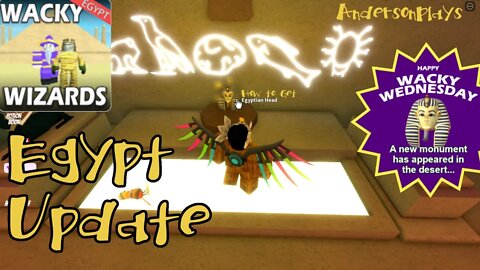 AndersonPlays Roblox Wacky Wizards 🏜EGYPT🏜 Update - Egyptian Head Ingredient Potions