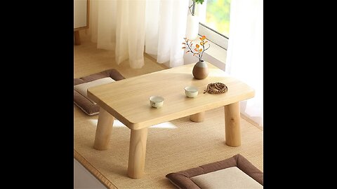 CENZEN Bamboo Coffee Table for Living Room Unique Coffee Tables Low Table for Sitting on The Fl...