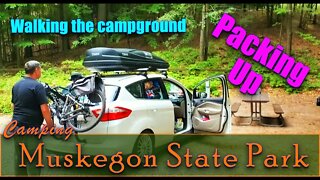Packing up | Walking the Campground | Camping Muskegon State Park