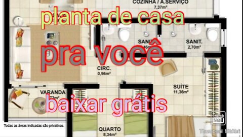 Construtor Sorocaba: Esta é à casa em 3D da planta baixa, 7 x 22 M.