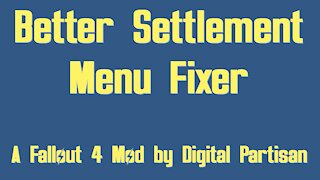 Better Settlement Menu Fixer (BSMF)