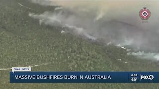 Fires burning in California and Australia