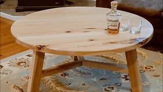Found a $699 Round Coffee Table on Pottery Barn, Made it for $150 in the Shop! Woodworking Project.