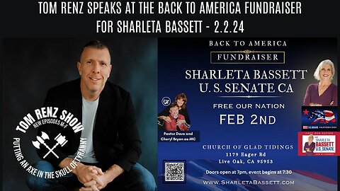 Tom Renz Speaks at the Back to America Fundraiser for Sharleta Bassett - 2.2.24