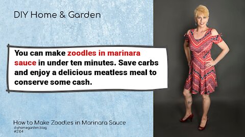 How to Make Zoodles (zucchini noodles) in Marinara
