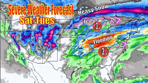 Tornadoes, Damaging Winds, Flooding, Ice & heavy Snow Forecast - The WeatherMan Plus Weather Channel
