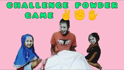 challenge powder game rock scissor paper with TV Qia