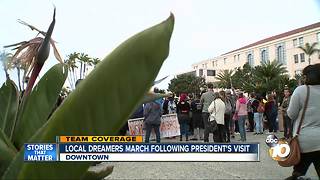 Local dreamers march following President's visit