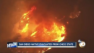 Native San Diegan evacuated from Chico State