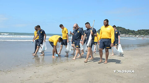 NPASE Japan organizes a beach cleanup in Kanagawa Japan