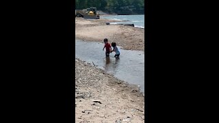Sweetheart Toddler Siblings Helping Each Other Out!