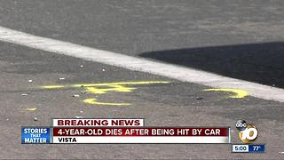4-year-old boy dies after being hit by car