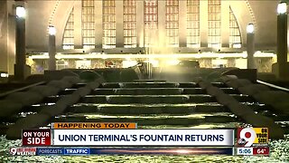 Union Terminal's iconic fountain returns