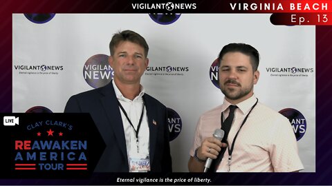 Trenniss Evans III of Condemned USA at the Reawaken America Tour Virginia Beach 2022 | Vigilant News