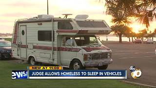 Judge allows homeless to sleep in vehicles