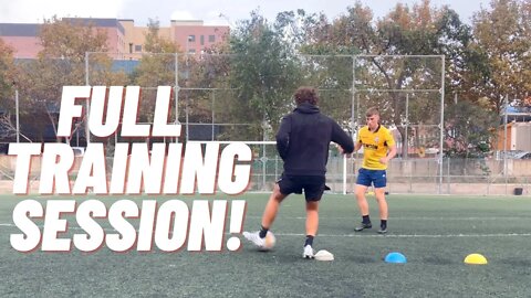 Watch A Pro Footballers Full Training Session To Improve First Touch And Shooting!