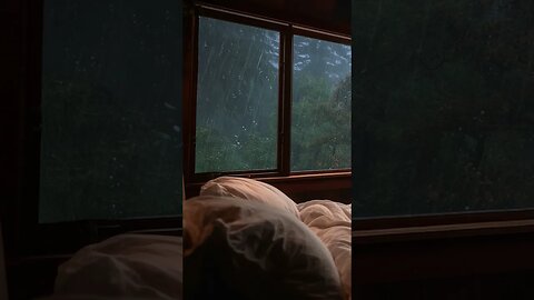 Rain & Thunder Sounds for Sleeping | Sleepy Stormy Night in your Log Cabin Bedroom