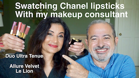 Swatching Chanel Le Lion and Duo Ultra Tenue with my makeup consultant