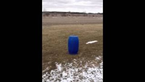 Exploding trash can