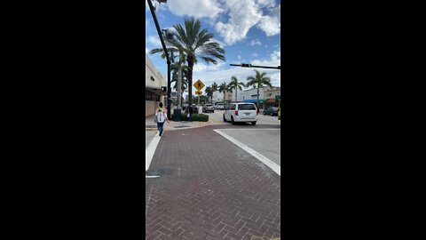 Driving Miami - 74 Street and Collins Avenue - Miami Beach Florida